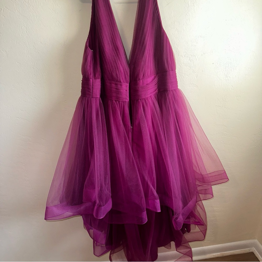 JJs House Magenta Tulle Gown - Picture 2 of 10
